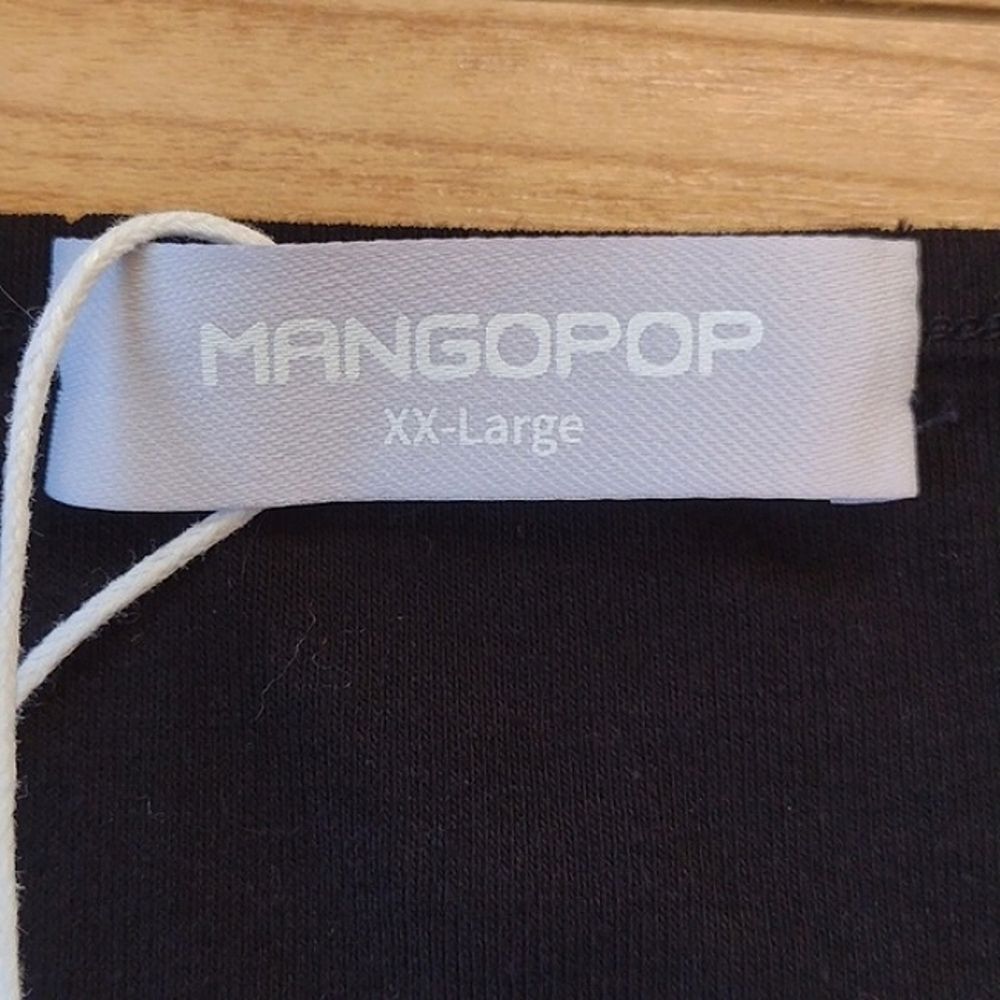 Mangopop Black Long Sleeve Asymmetrical Neckline Bodysuit Size XXL - Picture 6 of 10